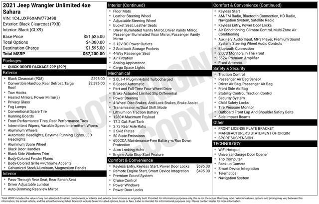 2021 Jeep Wrangler 4xe Unlimited Sahara 4x4