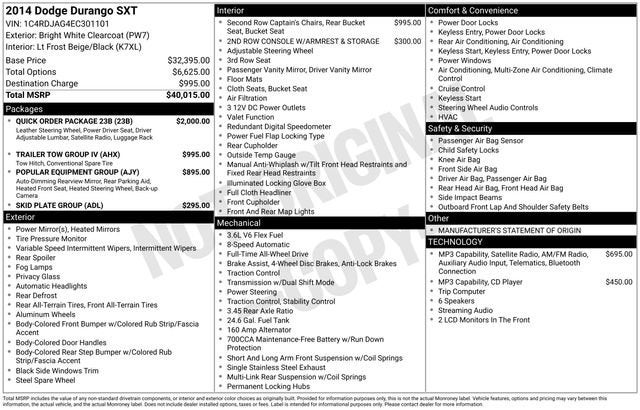 2014 Dodge Durango SXT