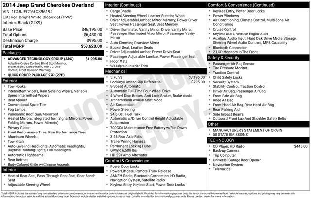 2014 Jeep Grand Cherokee Overland