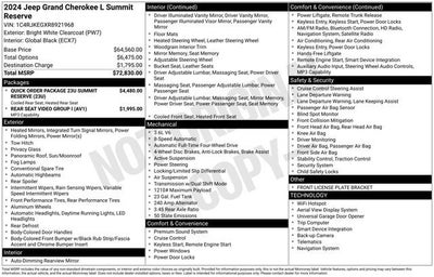 2024 Jeep Grand Cherokee L Summit Reserve 4x4