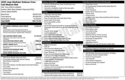 2020 Jeep Gladiator Rubicon 4x4