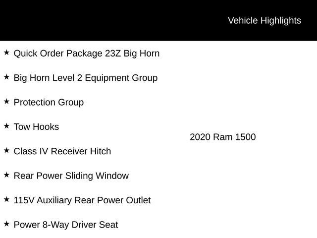2020 RAM 1500 Big Horn Crew Cab 4x4 5'7" Box