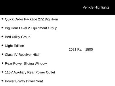 2021 RAM 1500 Big Horn Crew Cab 4x4 5'7" Box