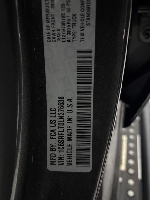 2020 RAM 1500 Rebel Crew Cab 4x4 5'7" Box