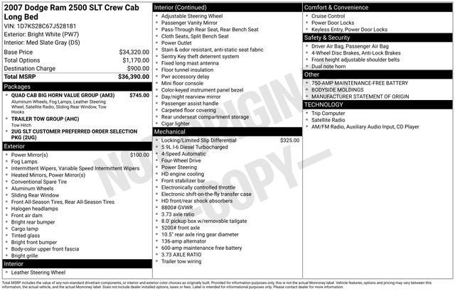 2007 Dodge Ram 2500 SLT