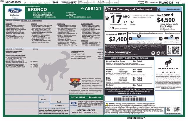 2021 Ford Bronco Wildtrak
