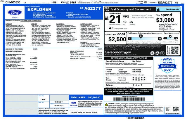 2025 Ford Explorer Platinum