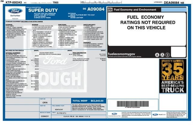 2013 Ford Super Duty F-350 SRW Platinum