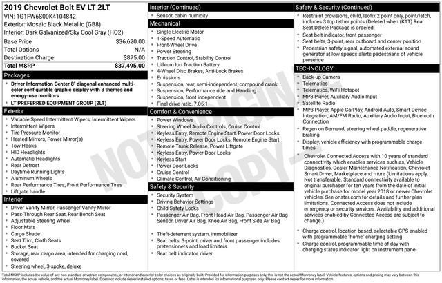 2019 Chevrolet Bolt EV LT