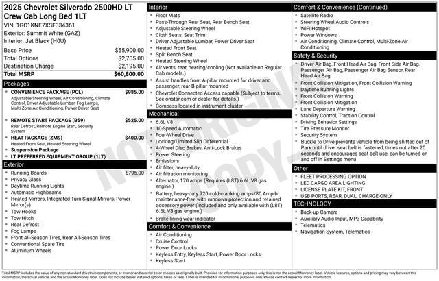 2025 Chevrolet Silverado 2500 HD LT