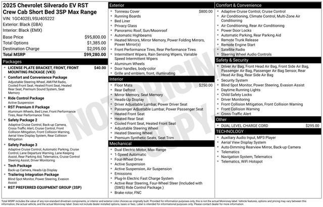 2025 Chevrolet Silverado EV RST - Max Range