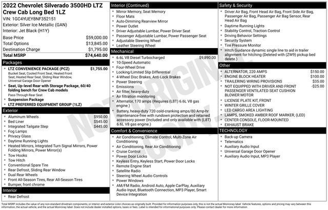 2022 Chevrolet Silverado 3500 HD LTZ DRW
