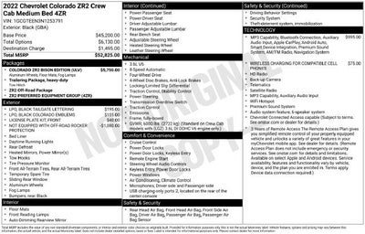 2022 Chevrolet Colorado 4WD ZR2