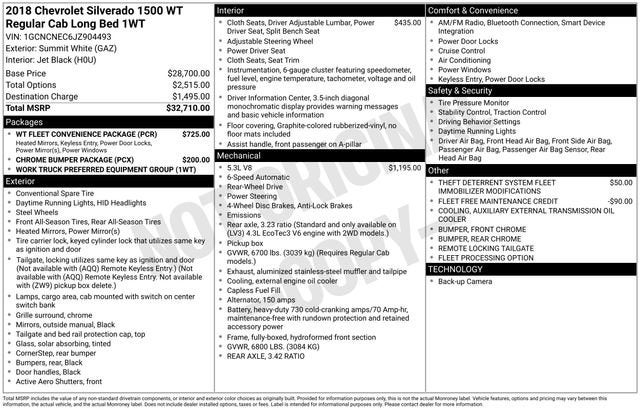 2018 Chevrolet Silverado 1500 Work Truck
