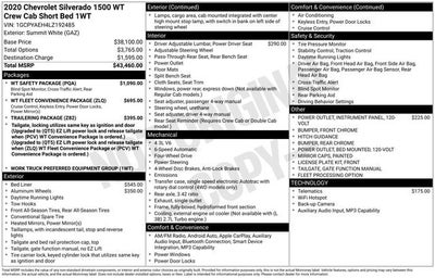 2020 Chevrolet Silverado 1500 WT