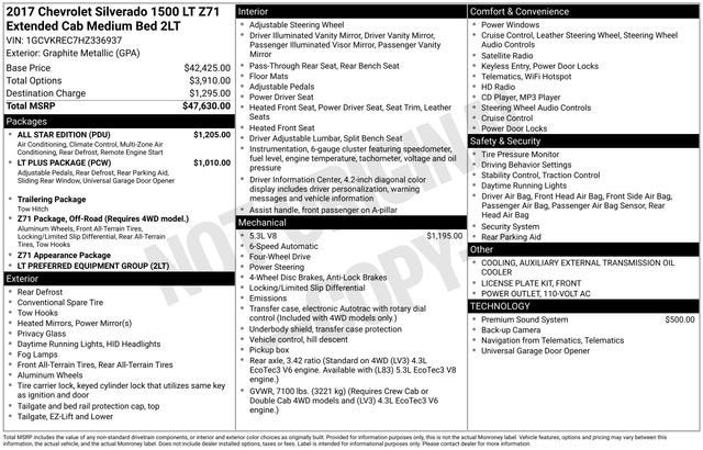 2017 Chevrolet Silverado 1500 LT