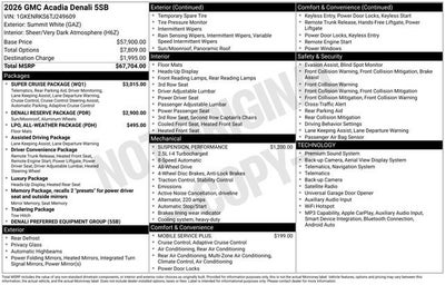 2026 GMC Acadia Denali
