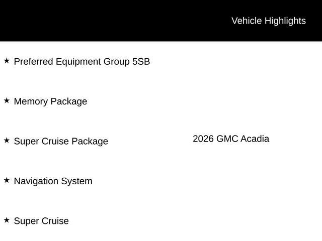 2026 GMC Acadia Denali