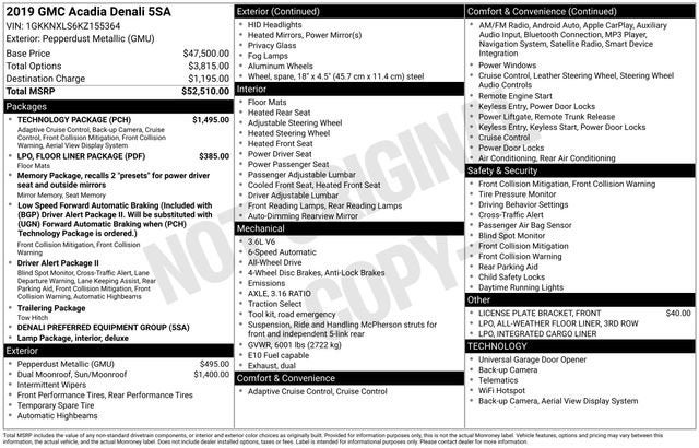 2019 GMC Acadia Denali