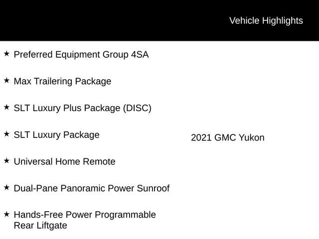 2021 GMC Yukon SLT