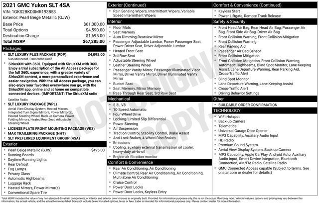 2021 GMC Yukon SLT