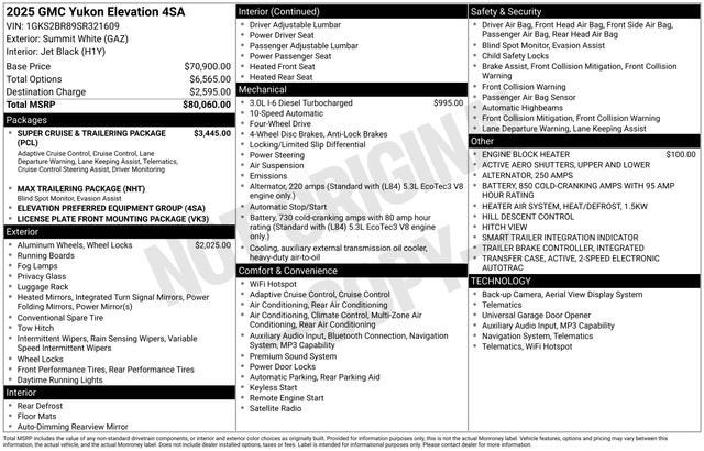 2025 GMC Yukon Elevation