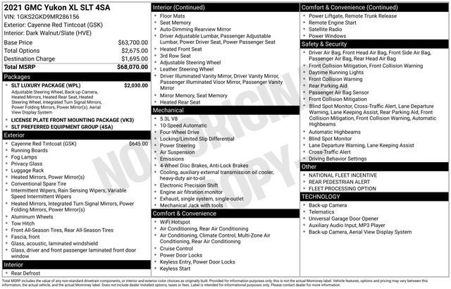 2021 GMC Yukon XL SLT