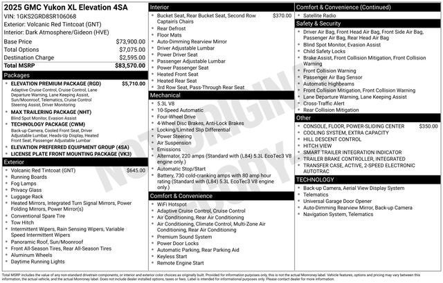 2025 GMC Yukon XL Elevation