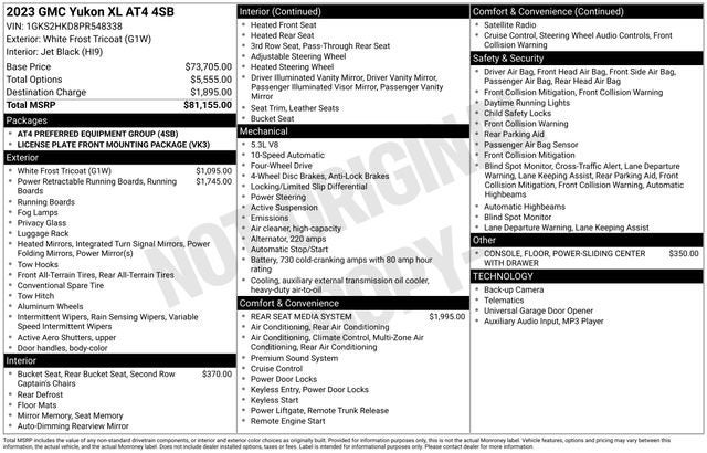 2023 GMC Yukon XL AT4