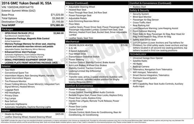 2016 GMC Yukon XL Denali