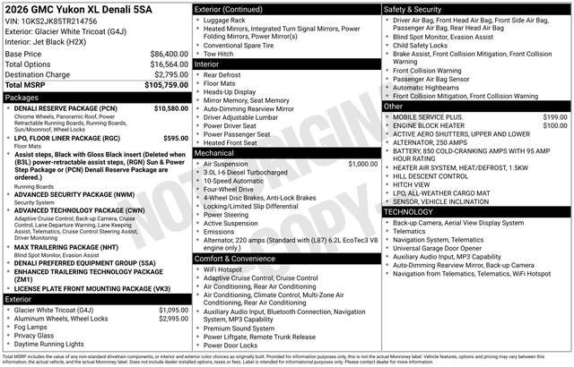 2026 GMC Yukon XL Denali