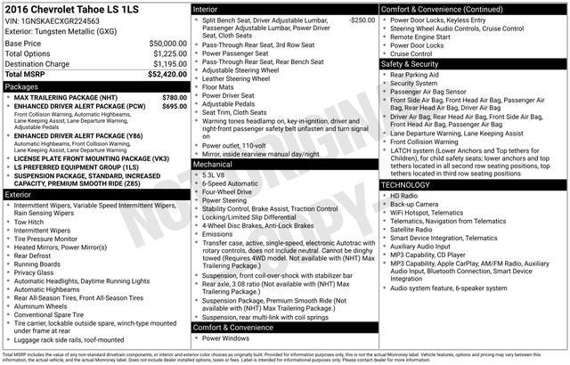 2016 Chevrolet Tahoe LS