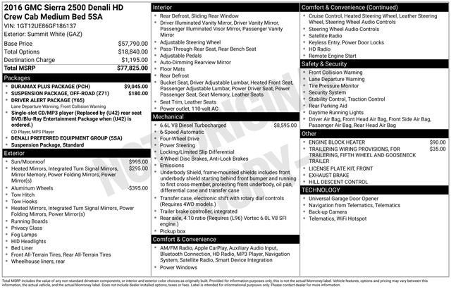 2016 GMC Sierra 2500 HD Denali