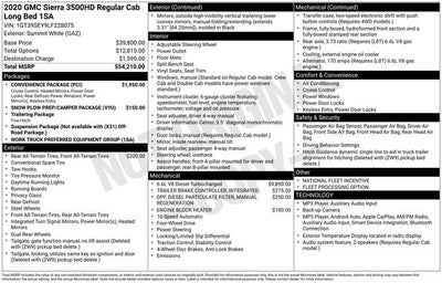 2020 GMC Sierra 3500 HD 4WD Regular Cab Long Bed