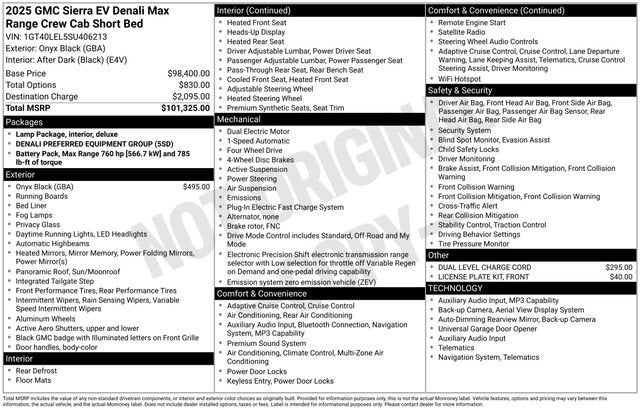 2025 GMC Sierra EV Max Range Denali