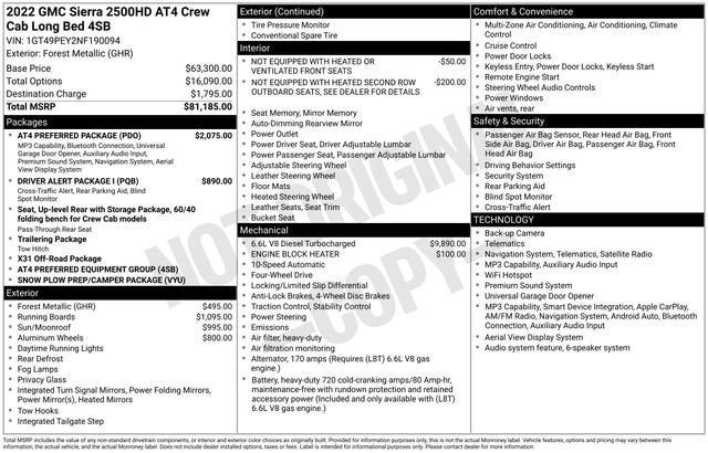2022 GMC Sierra 2500 HD AT4
