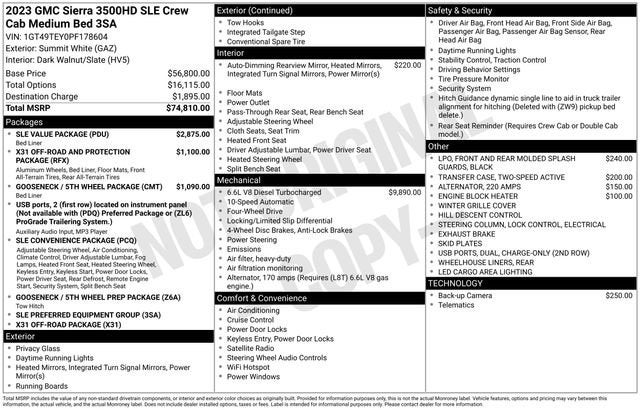 2023 GMC Sierra 3500 HD SLE