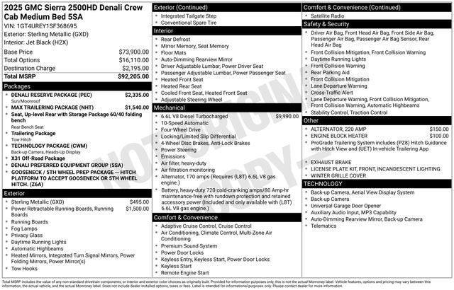 2025 GMC Sierra 2500 HD Denali