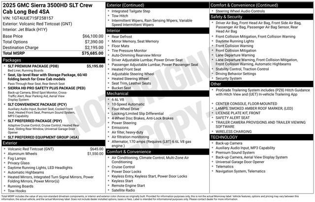 2025 GMC Sierra 3500 HD SLT DRW