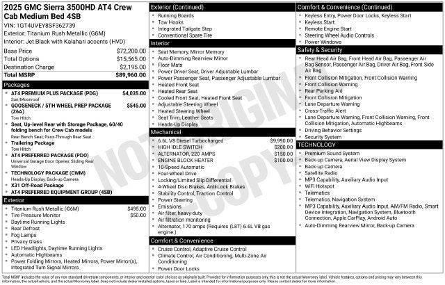 2025 GMC Sierra 3500 HD AT4