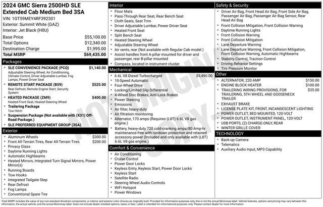 2024 GMC Sierra 2500 HD SLE