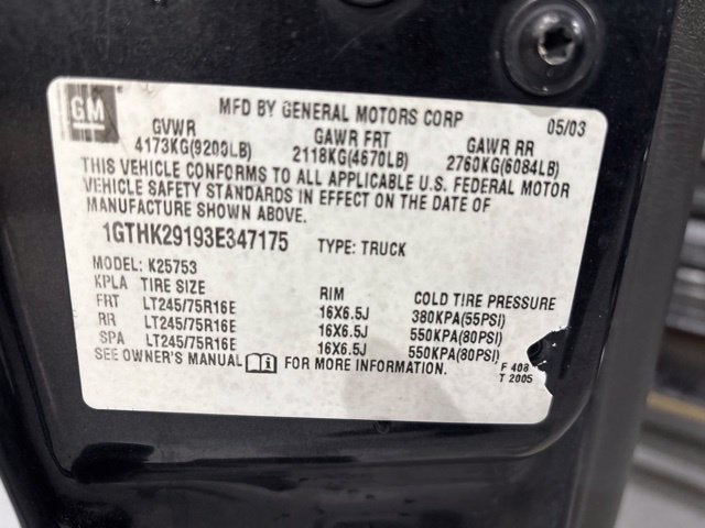 2003 GMC Sierra 2500 HD SLE