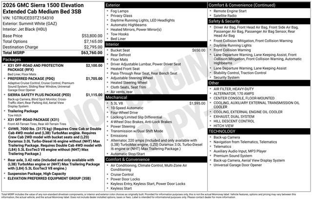 2026 GMC Sierra 1500 Elevation