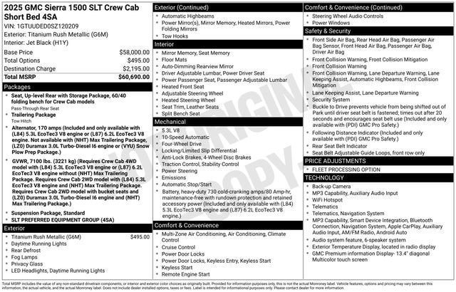 2025 GMC Sierra 1500 SLT