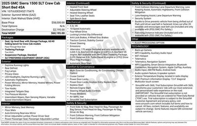 2025 GMC Sierra 1500 SLT