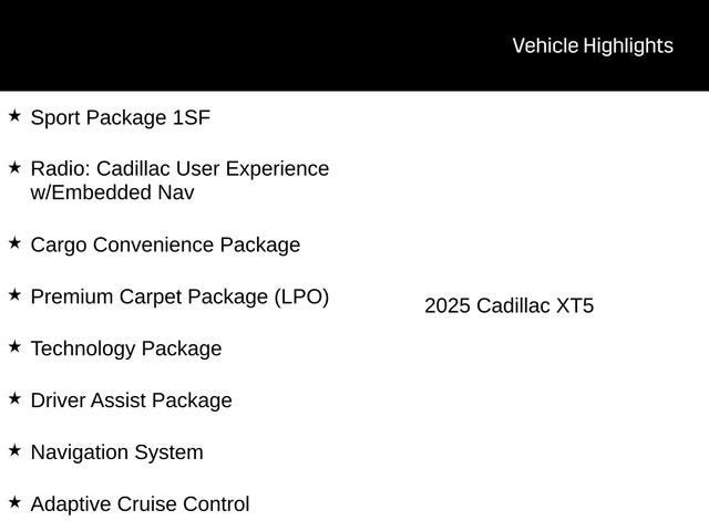2025 Cadillac XT5 Sport