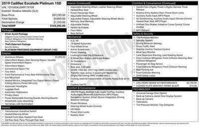 2019 Cadillac Escalade Platinum