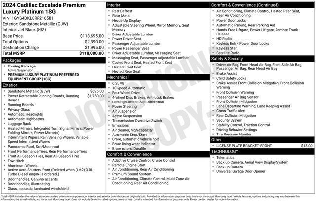 2024 Cadillac Escalade Premium Luxury Platinum