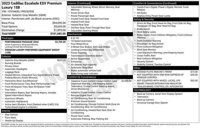 2023 Cadillac Escalade ESV Premium Luxury