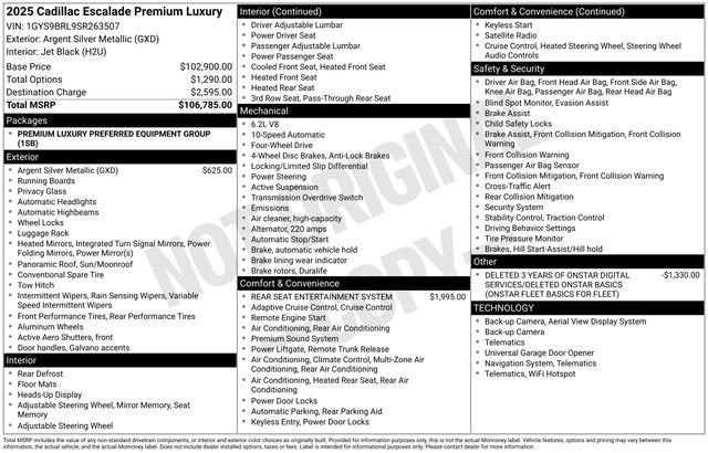 2025 Cadillac Escalade Premium Luxury